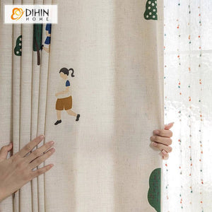 DIHIN HOME Cartoon Thickness Boys and Girls Printed,Blackout Grommet Window Curtain for Living Room ,52x63-inch,1 Panel Roman Shades Curtains Window Blinds custom curtains blackout curtains curtains for living room sheer curtains curtain fabric linen curtains kitchen curtains velvet curtains pinch pleat curtains bay window curtains outdoor curtains pleated curtains floral curtains dining room curtains kitchen valances drapes for bedroom patio curtains nursery curtains grommet curtains