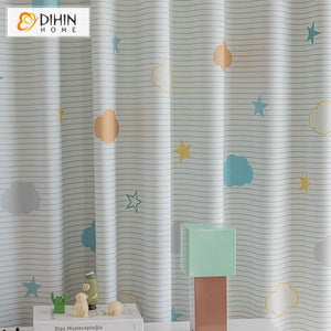 DIHIN HOME Cartoon Thickness Colorful Clouds Printed,Blackout Grommet Window Curtain for Living Room ,52x63-inch,1 Panel Roman Shades Curtains Window Blinds custom curtains blackout curtains curtains for living room sheer curtains curtain fabric linen curtains kitchen curtains velvet curtains pinch pleat curtains bay window curtains outdoor curtains pleated curtains floral curtains dining room curtains kitchen valances drapes for bedroom patio curtains nursery curtains grommet curtains