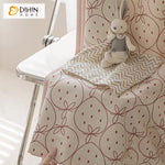 DIHIN HOME Cartoon Thickness Small Strawberry Printed,Blackout Grommet Window Curtain for Living Room ,52x63-inch,1 Panel Roman Shades Curtains Window Blinds custom curtains blackout curtains curtains for living room sheer curtains curtain fabric linen curtains kitchen curtains velvet curtains pinch pleat curtains bay window curtains outdoor curtains pleated curtains floral curtains dining room curtains kitchen valances drapes for bedroom patio curtains nursery curtains grommet curtains