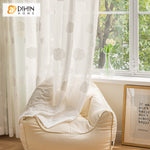 DIHIN HOME Cartoon White Clouds Jacquard Sheer Curtains,Grommet Window Curtain for Living Room ,52x63-inch,1 Panel Roman Shades Curtains Window Blinds custom curtains blackout curtains curtains for living room sheer curtains curtain fabric linen curtains kitchen curtains velvet curtains pinch pleat curtains bay window curtains outdoor curtains pleated curtains floral curtains dining room curtains kitchen valances drapes for bedroom patio curtains nursery curtains grommet curtains