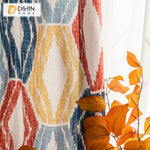 DIHIN HOME Colorful Gremetry,Blackout Grommet Window Curtain for Living Room ,52x63-inch,1 Panel Roman Shades Curtains Window Blinds custom curtains blackout curtains curtains for living room sheer curtains curtain fabric linen curtains kitchen curtains velvet curtains pinch pleat curtains bay window curtains outdoor curtains pleated curtains floral curtains dining room curtains kitchen valances drapes for bedroom patio curtains nursery curtains grommet curtains