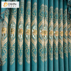 DIHIN HOME Custom Embrodeired Valance,Blackout Curtains Grommet Window Curtain for Living Room ,52x84-inch,1 Panel Roman Shades Curtains Window Blinds custom curtains blackout curtains curtains for living room sheer curtains curtain fabric linen curtains kitchen curtains velvet curtains pinch pleat curtains bay window curtains outdoor curtains pleated curtains floral curtains dining room curtains kitchen valances drapes for bedroom patio curtains nursery curtains grommet curtains