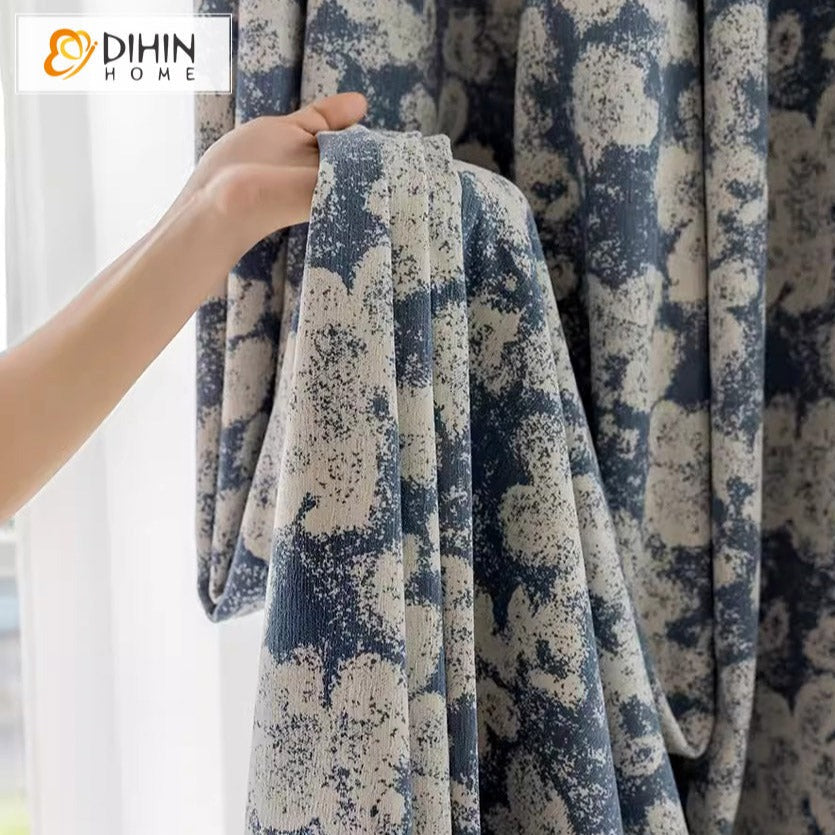DIHIN HOME European Abstract Floral,Blackout Grommet Window Curtain for Living Room,52x63-inch,1 Panel Roman Shades Curtains Window Blinds custom curtains blackout curtains curtains for living room sheer curtains curtain fabric linen curtains kitchen curtains velvet curtains pinch pleat curtains bay window curtains outdoor curtains pleated curtains floral curtains dining room curtains kitchen valances drapes for bedroom patio curtains nursery curtains grommet curtains