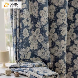 DIHIN HOME European Abstract Floral,Blackout Grommet Window Curtain for Living Room,52x63-inch,1 Panel Roman Shades Curtains Window Blinds custom curtains blackout curtains curtains for living room sheer curtains curtain fabric linen curtains kitchen curtains velvet curtains pinch pleat curtains bay window curtains outdoor curtains pleated curtains floral curtains dining room curtains kitchen valances drapes for bedroom patio curtains nursery curtains grommet curtains