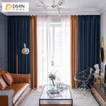 DIHIN HOME European Blue and Orange Color,Grommet Window Curtain for Living Room,Customzied Curtains Roman Shades Curtains Window Blinds custom curtains blackout curtains curtains for living room sheer curtains curtain fabric linen curtains kitchen curtains velvet curtains pinch pleat curtains bay window curtains outdoor curtains pleated curtains floral curtains dining room curtains kitchen valances drapes for bedroom patio curtains nursery curtains grommet curtains