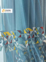 DIHIN HOME European Blue Color Embroidered,Blackout Grommet Window Curtain for Living Room,52x63-inch,1 Panel Roman Shades Curtains Window Blinds custom curtains blackout curtains curtains for living room sheer curtains curtain fabric linen curtains kitchen curtains velvet curtains pinch pleat curtains bay window curtains outdoor curtains pleated curtains floral curtains dining room curtains kitchen valances drapes for bedroom patio curtains nursery curtains grommet curtains