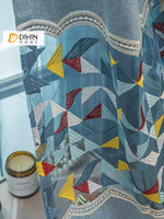 DIHIN HOME European Blue Color Embroidered,Blackout Grommet Window Curtain for Living Room,52x63-inch,1 Panel Roman Shades Curtains Window Blinds custom curtains blackout curtains curtains for living room sheer curtains curtain fabric linen curtains kitchen curtains velvet curtains pinch pleat curtains bay window curtains outdoor curtains pleated curtains floral curtains dining room curtains kitchen valances drapes for bedroom patio curtains nursery curtains grommet curtains
