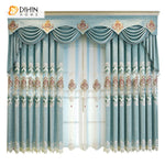 DIHIN HOME European Foral Embroidered Valance,Blackout Curtains Grommet Window Curtain for Living Room ,52x84-inch,1 Panel Roman Shades Curtains Window Blinds custom curtains blackout curtains curtains for living room sheer curtains curtain fabric linen curtains kitchen curtains velvet curtains pinch pleat curtains bay window curtains outdoor curtains pleated curtains floral curtains dining room curtains kitchen valances drapes for bedroom patio curtains nursery curtains grommet curtains