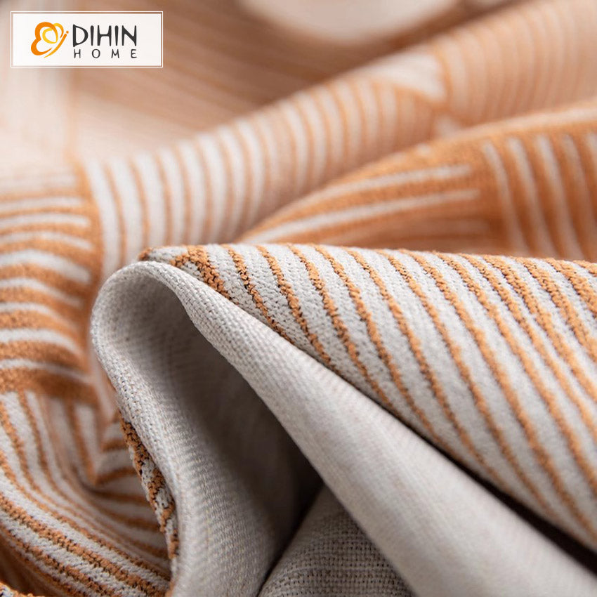 DIHIN HOME European Geometric Striped,Grommet Window Curtain for Living Room,Customzied Curtains Roman Shades Curtains Window Blinds custom curtains blackout curtains curtains for living room sheer curtains curtain fabric linen curtains kitchen curtains velvet curtains pinch pleat curtains bay window curtains outdoor curtains pleated curtains floral curtains dining room curtains kitchen valances drapes for bedroom patio curtains nursery curtains grommet curtains