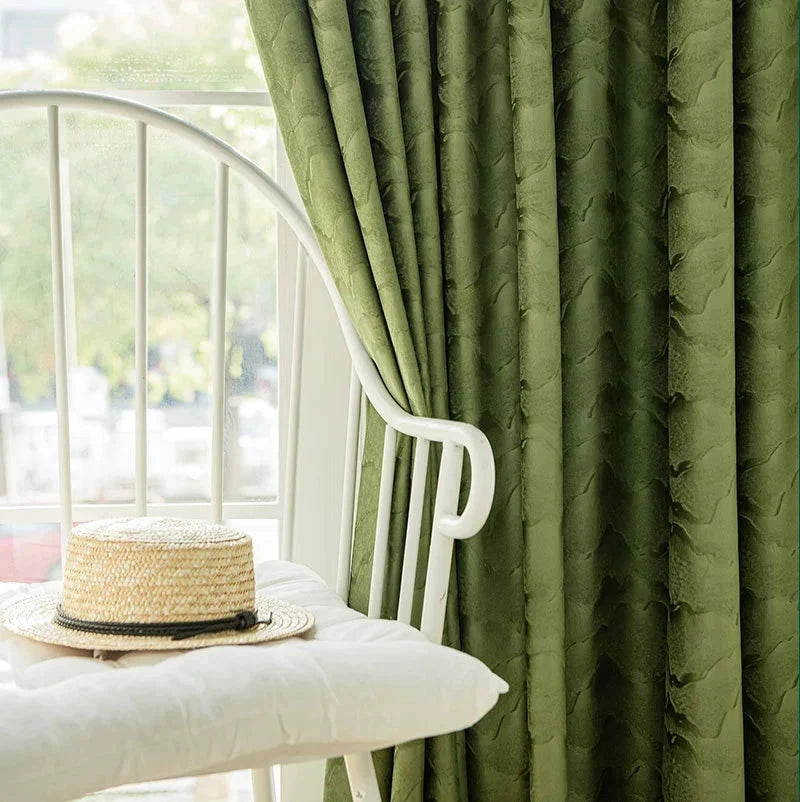 DIHIN HOME European Jacquard Green Color,Grommet Window Curtain for Living Room,Customzied Curtains Roman Shades Curtains Window Blinds custom curtains blackout curtains curtains for living room sheer curtains curtain fabric linen curtains kitchen curtains velvet curtains pinch pleat curtains bay window curtains outdoor curtains pleated curtains floral curtains dining room curtains kitchen valances drapes for bedroom patio curtains nursery curtains grommet curtains