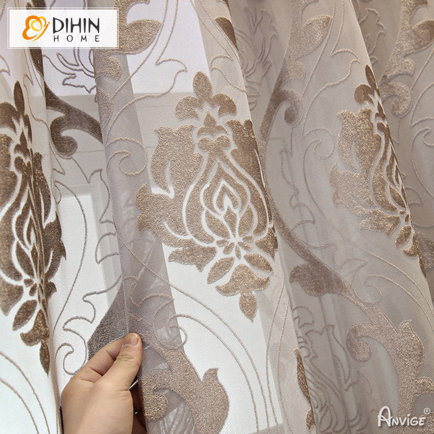 DIHIN HOME European Jacquard,Grommet Window Curtain for Living Room ,52x63-inch,1 Panelriped Roman Shades Curtains Window Blinds custom curtains blackout curtains curtains for living room sheer curtains curtain fabric linen curtains kitchen curtains velvet curtains pinch pleat curtains bay window curtains outdoor curtains pleated curtains floral curtains dining room curtains kitchen valances drapes for bedroom patio curtains nursery curtains grommet curtains