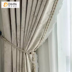 DIHIN HOME European Jacquard With Lace,Blackout Grommet Window Curtain for Living Room ,52x63-inch,1 Panel Roman Shades Window Curtains Curtains Window Blinds Curtains Drapes linen drapery curtains and drapes windows drapes custom curtains blackout curtains curtains for living room window shades sheer curtains curtain fabric window treatments custom drapery