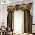 DIHIN HOME European Luxury Beige and Brown Color,Blackout Grommet Window Curtain for Living Room Roman Shades Curtains Window Blinds custom curtains blackout curtains curtains for living room sheer curtains curtain fabric linen curtains kitchen curtains velvet curtains pinch pleat curtains bay window curtains outdoor curtains pleated curtains floral curtains dining room curtains kitchen valances drapes for bedroom patio curtains nursery curtains grommet curtains