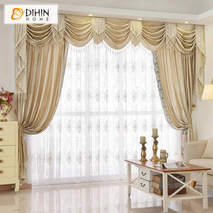DIHIN HOME European Luxury Beige Color,Blackout Grommet Window Curtain for Living Room Roman Shades Curtains Window Blinds custom curtains blackout curtains curtains for living room sheer curtains curtain fabric linen curtains kitchen curtains velvet curtains pinch pleat curtains bay window curtains outdoor curtains pleated curtains floral curtains dining room curtains kitchen valances drapes for bedroom patio curtains nursery curtains grommet curtains