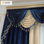 DIHIN HOME European Luxury Blue and Beige Color,Blackout Grommet Window Curtain for Living Room Roman Shades Curtains Window Blinds custom curtains blackout curtains curtains for living room sheer curtains curtain fabric linen curtains kitchen curtains velvet curtains pinch pleat curtains bay window curtains outdoor curtains pleated curtains floral curtains dining room curtains kitchen valances drapes for bedroom patio curtains nursery curtains grommet curtains