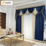 DIHIN HOME European Luxury Blue and Beige Color,Blackout Grommet Window Curtain for Living Room Roman Shades Curtains Window Blinds custom curtains blackout curtains curtains for living room sheer curtains curtain fabric linen curtains kitchen curtains velvet curtains pinch pleat curtains bay window curtains outdoor curtains pleated curtains floral curtains dining room curtains kitchen valances drapes for bedroom patio curtains nursery curtains grommet curtains