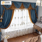 DIHIN HOME European Luxury Blue and Orange Color,Blackout Grommet Window Curtain for Living Room Roman Shades Curtains Window Blinds custom curtains blackout curtains curtains for living room sheer curtains curtain fabric linen curtains kitchen curtains velvet curtains pinch pleat curtains bay window curtains outdoor curtains pleated curtains floral curtains dining room curtains kitchen valances drapes for bedroom patio curtains nursery curtains grommet curtains