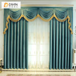 DIHIN HOME European Luxury Blue Color,Blackout Grommet Window Curtain for Living Room Roman Shades Curtains Window Blinds custom curtains blackout curtains curtains for living room sheer curtains curtain fabric linen curtains kitchen curtains velvet curtains pinch pleat curtains bay window curtains outdoor curtains pleated curtains floral curtains dining room curtains kitchen valances drapes for bedroom patio curtains nursery curtains grommet curtains