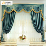 DIHIN HOME European Luxury Blue Color,Blackout Grommet Window Curtain for Living Room Roman Shades Curtains Window Blinds custom curtains blackout curtains curtains for living room sheer curtains curtain fabric linen curtains kitchen curtains velvet curtains pinch pleat curtains bay window curtains outdoor curtains pleated curtains floral curtains dining room curtains kitchen valances drapes for bedroom patio curtains nursery curtains grommet curtains