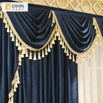 DIHIN HOME European Luxury Blue Color,Blackout Grommet Window Curtain for Living Room Roman Shades Curtains Window Blinds custom curtains blackout curtains curtains for living room sheer curtains curtain fabric linen curtains kitchen curtains velvet curtains pinch pleat curtains bay window curtains outdoor curtains pleated curtains floral curtains dining room curtains kitchen valances drapes for bedroom patio curtains nursery curtains grommet curtains