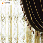 DIHIN HOME European Luxury Brown Color,Blackout Grommet Window Curtain for Living Room Roman Shades Curtains Window Blinds custom curtains blackout curtains curtains for living room sheer curtains curtain fabric linen curtains kitchen curtains velvet curtains pinch pleat curtains bay window curtains outdoor curtains pleated curtains floral curtains dining room curtains kitchen valances drapes for bedroom patio curtains nursery curtains grommet curtains