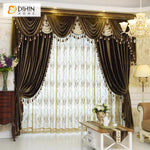 DIHIN HOME European Luxury Brown Color,Blackout Grommet Window Curtain for Living Room Roman Shades Curtains Window Blinds custom curtains blackout curtains curtains for living room sheer curtains curtain fabric linen curtains kitchen curtains velvet curtains pinch pleat curtains bay window curtains outdoor curtains pleated curtains floral curtains dining room curtains kitchen valances drapes for bedroom patio curtains nursery curtains grommet curtains
