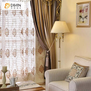 DIHIN HOME European Luxury Coffee Color,Blackout Grommet Window Curtain for Living Room Roman Shades Curtains Window Blinds custom curtains blackout curtains curtains for living room sheer curtains curtain fabric linen curtains kitchen curtains velvet curtains pinch pleat curtains bay window curtains outdoor curtains pleated curtains floral curtains dining room curtains kitchen valances drapes for bedroom patio curtains nursery curtains grommet curtains