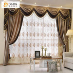 DIHIN HOME European Luxury Coffee Color,Blackout Grommet Window Curtain for Living Room Roman Shades Curtains Window Blinds custom curtains blackout curtains curtains for living room sheer curtains curtain fabric linen curtains kitchen curtains velvet curtains pinch pleat curtains bay window curtains outdoor curtains pleated curtains floral curtains dining room curtains kitchen valances drapes for bedroom patio curtains nursery curtains grommet curtains