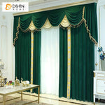 DIHIN HOME European Luxury Dark Green and Beige Color,Blackout Grommet Window Curtain for Living Room Roman Shades Curtains Window Blinds custom curtains blackout curtains curtains for living room sheer curtains curtain fabric linen curtains kitchen curtains velvet curtains pinch pleat curtains bay window curtains outdoor curtains pleated curtains floral curtains dining room curtains kitchen valances drapes for bedroom patio curtains nursery curtains grommet curtains