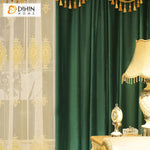 DIHIN HOME European Luxury Dark Green Color,Blackout Grommet Window Curtain for Living Room Roman Shades Curtains Window Blinds custom curtains blackout curtains curtains for living room sheer curtains curtain fabric linen curtains kitchen curtains velvet curtains pinch pleat curtains bay window curtains outdoor curtains pleated curtains floral curtains dining room curtains kitchen valances drapes for bedroom patio curtains nursery curtains grommet curtains