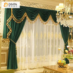 DIHIN HOME European Luxury Dark Green Color,Blackout Grommet Window Curtain for Living Room Roman Shades Curtains Window Blinds custom curtains blackout curtains curtains for living room sheer curtains curtain fabric linen curtains kitchen curtains velvet curtains pinch pleat curtains bay window curtains outdoor curtains pleated curtains floral curtains dining room curtains kitchen valances drapes for bedroom patio curtains nursery curtains grommet curtains