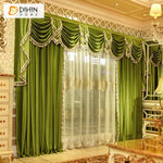 DIHIN HOME European Luxury Green Color,Blackout Grommet Window Curtain for Living Room Roman Shades Curtains Window Blinds custom curtains blackout curtains curtains for living room sheer curtains curtain fabric linen curtains kitchen curtains velvet curtains pinch pleat curtains bay window curtains outdoor curtains pleated curtains floral curtains dining room curtains kitchen valances drapes for bedroom patio curtains nursery curtains grommet curtains