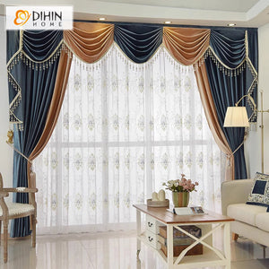 DIHIN HOME European Luxury Grey and Coffee Color,Blackout Grommet Window Curtain for Living Room Roman Shades Curtains Window Blinds custom curtains blackout curtains curtains for living room sheer curtains curtain fabric linen curtains kitchen curtains velvet curtains pinch pleat curtains bay window curtains outdoor curtains pleated curtains floral curtains dining room curtains kitchen valances drapes for bedroom patio curtains nursery curtains grommet curtains