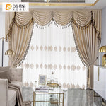 DIHIN HOME European Luxury High Quality Beige Color,Blackout Grommet Window Curtain for Living Room Roman Shades Curtains Window Blinds custom curtains blackout curtains curtains for living room sheer curtains curtain fabric linen curtains kitchen curtains velvet curtains pinch pleat curtains bay window curtains outdoor curtains pleated curtains floral curtains dining room curtains kitchen valances drapes for bedroom patio curtains nursery curtains grommet curtains