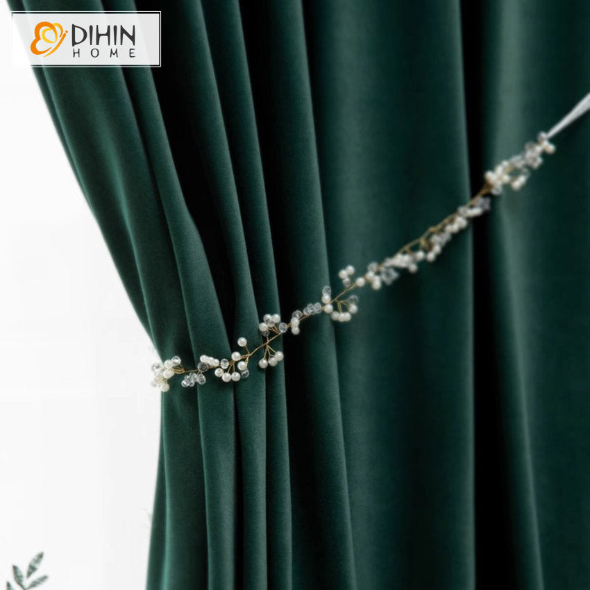 DIHIN HOME European Luxury High Quality Velvet,Grommet Window Curtain for Living Room,Customzied Curtains Roman Shades Curtains Window Blinds custom curtains blackout curtains curtains for living room sheer curtains curtain fabric linen curtains kitchen curtains velvet curtains pinch pleat curtains bay window curtains outdoor curtains pleated curtains floral curtains dining room curtains kitchen valances drapes for bedroom patio curtains nursery curtains grommet curtains