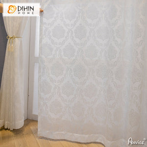 DIHIN HOME European Luxury Jacquard,Grommet Window Curtain for Living Room ,52x63-inch,1 Panelriped Roman Shades Curtains Window Blinds custom curtains blackout curtains curtains for living room sheer curtains curtain fabric linen curtains kitchen curtains velvet curtains pinch pleat curtains bay window curtains outdoor curtains pleated curtains floral curtains dining room curtains kitchen valances drapes for bedroom patio curtains nursery curtains grommet curtains