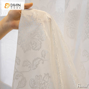 DIHIN HOME European Luxury Jacquard,Grommet Window Curtain for Living Room ,52x63-inch,1 Panelriped Roman Shades Curtains Window Blinds custom curtains blackout curtains curtains for living room sheer curtains curtain fabric linen curtains kitchen curtains velvet curtains pinch pleat curtains bay window curtains outdoor curtains pleated curtains floral curtains dining room curtains kitchen valances drapes for bedroom patio curtains nursery curtains grommet curtains