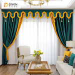 DIHIN HOME European Luxury Orange and Blue Color,Blackout Grommet Window Curtain for Living Room Roman Shades Curtains Window Blinds custom curtains blackout curtains curtains for living room sheer curtains curtain fabric linen curtains kitchen curtains velvet curtains pinch pleat curtains bay window curtains outdoor curtains pleated curtains floral curtains dining room curtains kitchen valances drapes for bedroom patio curtains nursery curtains grommet curtains