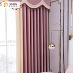 DIHIN HOME European Luxury Pink and Beige Color,Blackout Grommet Window Curtain for Living Room Roman Shades Curtains Window Blinds custom curtains blackout curtains curtains for living room sheer curtains curtain fabric linen curtains kitchen curtains velvet curtains pinch pleat curtains bay window curtains outdoor curtains pleated curtains floral curtains dining room curtains kitchen valances drapes for bedroom patio curtains nursery curtains grommet curtains