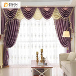 DIHIN HOME European Luxury Purple and Beige Color,Blackout Grommet Window Curtain for Living Room Roman Shades Curtains Window Blinds custom curtains blackout curtains curtains for living room sheer curtains curtain fabric linen curtains kitchen curtains velvet curtains pinch pleat curtains bay window curtains outdoor curtains pleated curtains floral curtains dining room curtains kitchen valances drapes for bedroom patio curtains nursery curtains grommet curtains