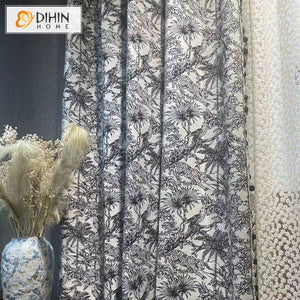 DIHIN HOME European Luxury Tree and Bird Jacquard,Grommet Window Curtain for Living Room Roman Shades Curtains Window Blinds custom curtains blackout curtains curtains for living room sheer curtains curtain fabric linen curtains kitchen curtains velvet curtains pinch pleat curtains bay window curtains outdoor curtains pleated curtains floral curtains dining room curtains kitchen valances drapes for bedroom patio curtains nursery curtains grommet curtains