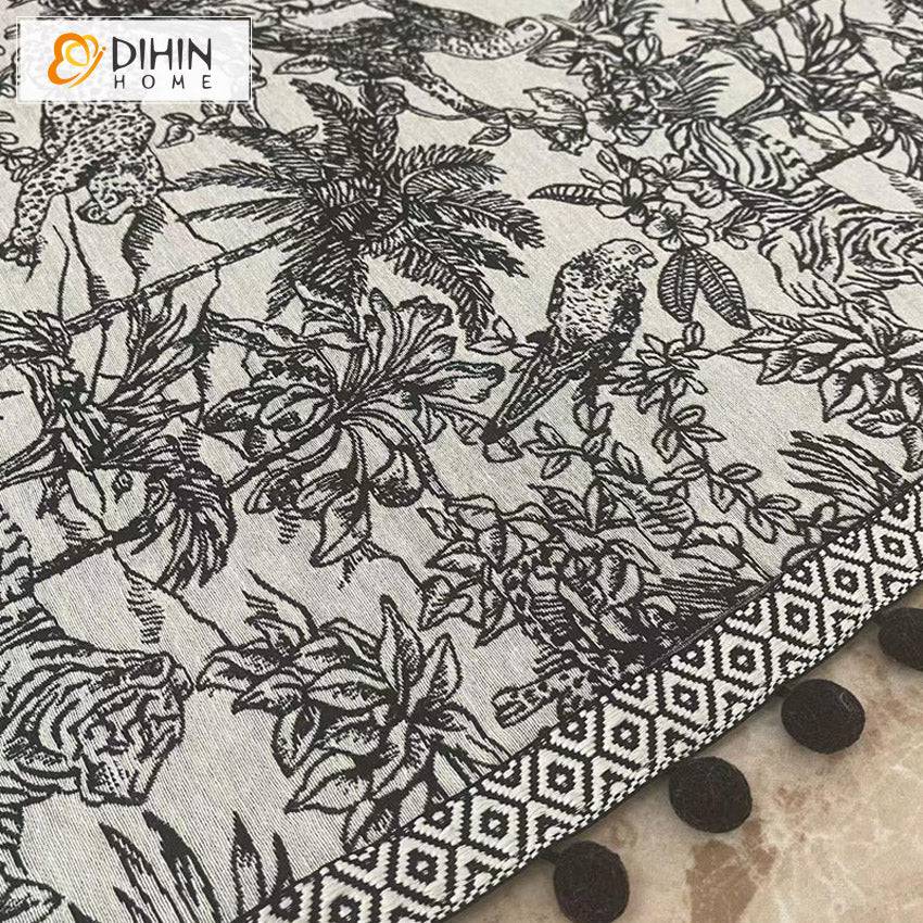 DIHIN HOME European Luxury Tree and Bird Jacquard,Grommet Window Curtain for Living Room Roman Shades Curtains Window Blinds custom curtains blackout curtains curtains for living room sheer curtains curtain fabric linen curtains kitchen curtains velvet curtains pinch pleat curtains bay window curtains outdoor curtains pleated curtains floral curtains dining room curtains kitchen valances drapes for bedroom patio curtains nursery curtains grommet curtains