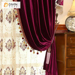 DIHIN HOME European Luxury Wine Red Color,Blackout Grommet Window Curtain for Living Room Roman Shades Curtains Window Blinds custom curtains blackout curtains curtains for living room sheer curtains curtain fabric linen curtains kitchen curtains velvet curtains pinch pleat curtains bay window curtains outdoor curtains pleated curtains floral curtains dining room curtains kitchen valances drapes for bedroom patio curtains nursery curtains grommet curtains