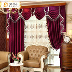 DIHIN HOME European Luxury Wine Red Color,Blackout Grommet Window Curtain for Living Room Roman Shades Curtains Window Blinds custom curtains blackout curtains curtains for living room sheer curtains curtain fabric linen curtains kitchen curtains velvet curtains pinch pleat curtains bay window curtains outdoor curtains pleated curtains floral curtains dining room curtains kitchen valances drapes for bedroom patio curtains nursery curtains grommet curtains
