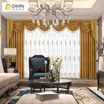 DIHIN HOME European Luxury Yellow Color,Blackout Grommet Window Curtain for Living Room Roman Shades Curtains Window Blinds custom curtains blackout curtains curtains for living room sheer curtains curtain fabric linen curtains kitchen curtains velvet curtains pinch pleat curtains bay window curtains outdoor curtains pleated curtains floral curtains dining room curtains kitchen valances drapes for bedroom patio curtains nursery curtains grommet curtains