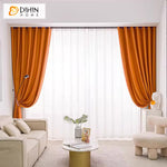 DIHIN HOME European Orange Color Jacquard,Grommet Window Curtain for Living Room,Customzied Curtains Roman Shades Curtains Window Blinds custom curtains blackout curtains curtains for living room sheer curtains curtain fabric linen curtains kitchen curtains velvet curtains pinch pleat curtains bay window curtains outdoor curtains pleated curtains floral curtains dining room curtains kitchen valances drapes for bedroom patio curtains nursery curtains grommet curtains