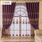 DIHIN HOME European Purple Embroidery,Blackout Curtains Grommet Window Curtain for Living Room ,52x84-inch,1 Panel Roman Shades Curtains Window Blinds custom curtains blackout curtains curtains for living room sheer curtains curtain fabric linen curtains kitchen curtains velvet curtains pinch pleat curtains bay window curtains outdoor curtains pleated curtains floral curtains dining room curtains kitchen valances drapes for bedroom patio curtains nursery curtains grommet curtains