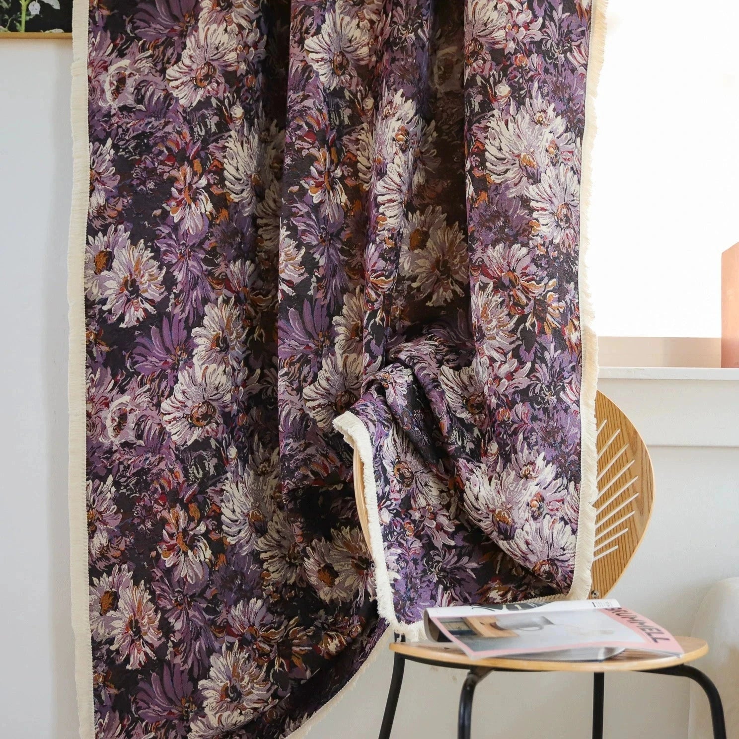 DIHIN HOME European Purple Flowers Printed,Blackout Grommet Window Curtain for Living Room ,52x63-inch,1 Panel Roman Shades Curtains Window Blinds custom curtains blackout curtains curtains for living room sheer curtains curtain fabric linen curtains kitchen curtains velvet curtains pinch pleat curtains bay window curtains outdoor curtains pleated curtains floral curtains dining room curtains kitchen valances drapes for bedroom patio curtains nursery curtains grommet curtains