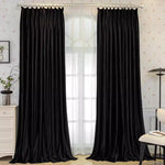 DIHIN HOME European Velvet Black Color,Grommet Window Curtain for Living Room,Customzied Curtains Roman Shades Curtains Window Blinds custom curtains blackout curtains curtains for living room sheer curtains curtain fabric linen curtains kitchen curtains velvet curtains pinch pleat curtains bay window curtains outdoor curtains pleated curtains floral curtains dining room curtains kitchen valances drapes for bedroom patio curtains nursery curtains grommet curtains