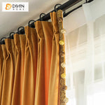 DIHIN HOME European Yellow Color,Blackout Grommet Window Curtain Customized Curtain Drapes for Living Room Roman Shades Curtains Window Blinds custom curtains blackout curtains curtains for living room sheer curtains curtain fabric linen curtains kitchen curtains velvet curtains pinch pleat curtains bay window curtains outdoor curtains pleated curtains floral curtains dining room curtains kitchen valances drapes for bedroom patio curtains nursery curtains grommet curtains